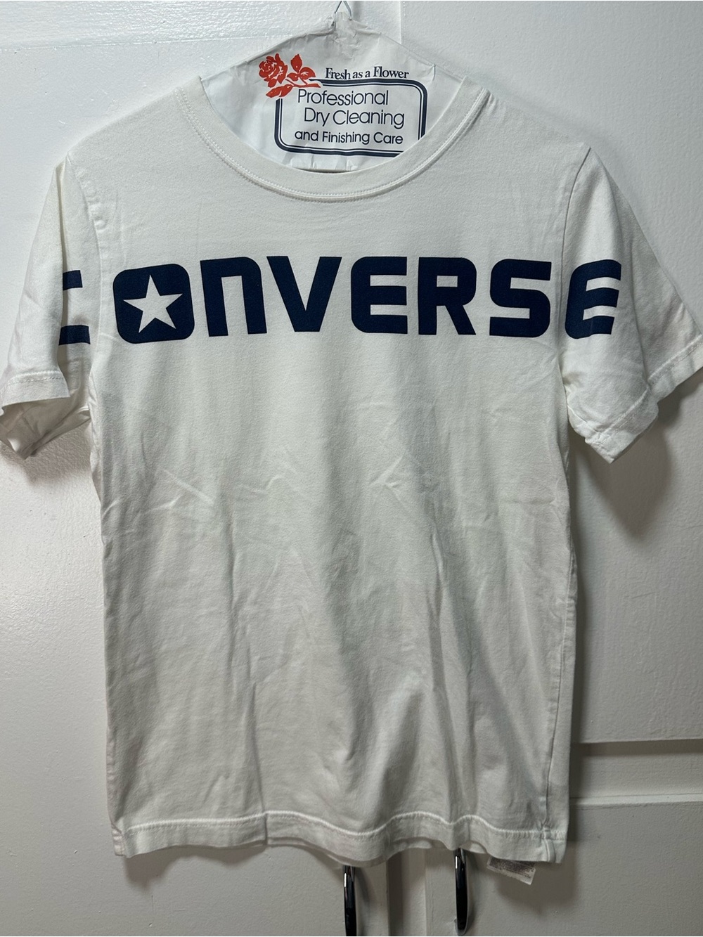 Converse Men’s White Logo T-Shirt Sz. L